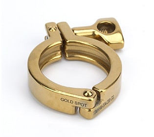 Gold Single Pin Sanitary Hinge Clamps