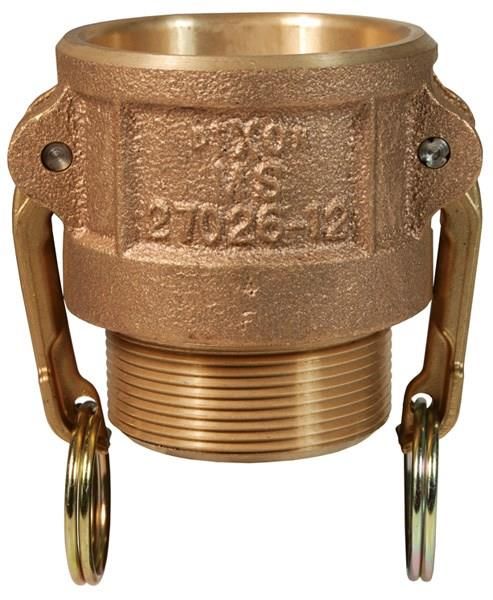 200-B-BR - Type B Coupler x Male NPT - Cam & Groove - Dixon Valve