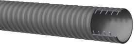 Alfagomma T426LB400X100, 4 in. ID x 100 ft, Corrugated Gray Food Suction & Discharge Hose