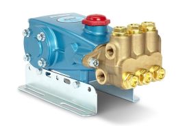 CAT 45.3000, High Temperature Plunger Pump, 4.5 GPM, 1/2" Inlet, 3/8" Discharge, 3500 PSI, Brass, Belt Drive