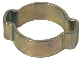 Dixon 0305, Pinch-On Double Ear Clamp, 3/16" Nominal Size, .134" to .197", Zinc Plated Steel