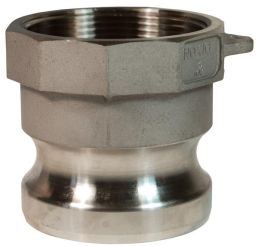 Dixon 100-A-SS, Boss-Lock™ Cam & Groove Type A Adapter x Female NPT, 1", 316 Stainless Steel, 250 PSI