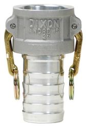 Dixon 100-C-AL, Cam & Groove Type C Coupler x Hose Shank, 1", Aluminum, 250 PSI, Buna-N
