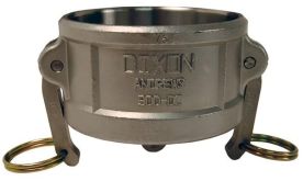 Dixon 100-DC-SS, Cam & Groove Type DC Dust Cap, 1", 316 Stainless Steel, Buna-N