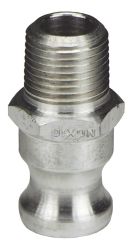 Dixon 100-F-AL, Boss-Lock™ Cam & Groove Type F Adapter x Male NPT, 1", Aluminum, 250 PSI