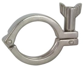 Dixon 13MHHM100-150SN, Single Pin Clamp with Serrated Wing Nut, 1"-1-1/2" Tube OD, 304 Stainless Steel