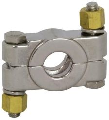 Dixon 13MHP75, Bolted Clamp, 1/2"-3/4" Tube OD, 304 Stainless Steel