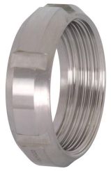 Dixon 13R-G250SMS, SMS Round Nut, 63.5 DN, 2-1/2" Tube OD, 304 Stainless Steel