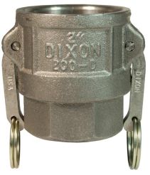 Dixon 150-D-MI, Cam & Groove Type D Coupler x Female NPT, 1-1/2", Iron, 250 PSI, Buna-N