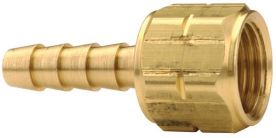 Dixon 1540306K, Brass Acetylene Coupling Left Hand Thread x Hose Shank, 3/16" Hose ID, 3/8"-24 Thread