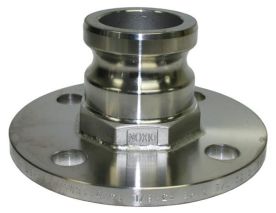 Dixon 200-AL-SSANSI, Cam & Groove Adapter x 150# ANSI Flange, 2", 316 Stainless Steel, 250 PSI