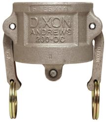 Dixon 200-DC-AL, Cam & Groove Type DC Dust Cap, 2", Aluminum, Buna-N