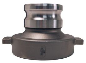 Dixon 200-TCA-SS, Cam & Groove Adapter x Railroad Tank Car Connection, 2", 316 Stainless Steel