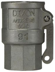 Dixon G250-D-SS, Global Cam & Groove Type D Coupler x Female NPT, 2-1/2", 316 Stainless Steel, 150 PSI, Buna-N