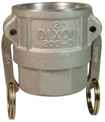 Dixon 400-D-MI, Cam & Groove Type D Coupler x Female NPT, 4", Ductile Iron, 100 PSI, Buna-N