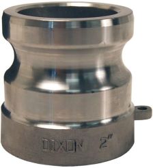 Dixon 400AWSPSS, Cam & Groove Adapter Socket Weld to Schedule 40 Pipe, 4", 316 Stainless Steel, 100 PSI