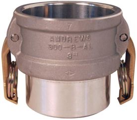 Dixon 500DWBPSTAL, Cam & Groove Coupler Butt Weld to Schedule 40 Pipe/Socket Weld to Nominal Tubing, 5", Aluminum, 75 PSI