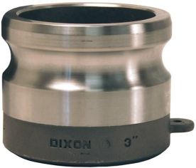 Dixon 600AWBPSTSS, Cam & Groove Adapter Butt Weld to Schedule 40 Pipe/Socket Weld to Nominal Tubing, 6", 316 Stainless Steel, 75 PSI