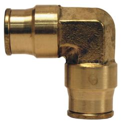 Dixon 6512, Push-In Union Elbow, 3/8" Tube OD, Brass