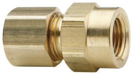 Dixon 66C-0804, Compression Female Connector, 1/2" Tube, 1/4" x 11/16"-20 Thread, 1.49" Length, 200 PSI, Brass