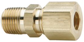 Dixon 68C-0608, Compression Male Connector, 3/8" Tube, 1/2" x 9/16"-24 Thread, 1.53" Length, 200 PSI, Brass