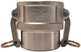 Dixon 75DWBPSTSS, Cam & Groove Coupler Butt Weld to Schedule 40 Pipe/Socket Weld to Nominal Tubing, 3/4", 316 Stainless Steel, 250 PSI