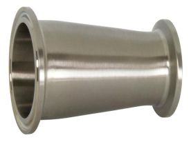 Dixon B3114MP-R400200, Clamp Concentric Reducer, 4" x 2" Tube OD, 316L Stainless Steel