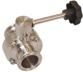Dixon B5101E250CC-B, B5101 Series Butterfly Valve with Infinite Handle Clamp End, 2-1/2", EPDM Seat, 316L Stainless Steel