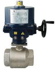 Dixon BV2HG-02511-EG, Electrically Actuated 2-Piece Ball Valve, 1/4" NPT, 24V, 316 Stainless Steel