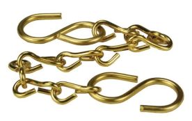 Dixon CH-B-24, Jack Chain with S-Hook, 24", Brass