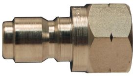 Dixon E10F10-S, E-Series Straight Through Interchange Female Plug, 1-1/4"-11-1/2 NPT, 1-1/4" Body, 2" Hex, 2.47" Length, 2000 PSI, 303 Stainless Steel