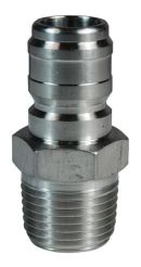 Dixon E8M8, E-Series Straight Through Interchange Male Plug, 1"-11-1/2 NPT, 1" Body, 1-3/8" Hex, 2.45" Length, 2000 PSI, Steel