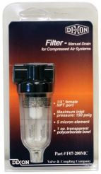 Dixon F07-200AC, Series 1 Carded Miniature Filter, 1/4" Port, 24 SCFM