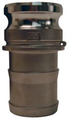 Dixon G100-E-SS, Global Cam & Groove Type E Adapter x Hose Shank, 1", 316 Stainless Steel, 250 PSI