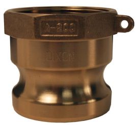 Dixon G300-A-BR, Global Cam & Groove Type A Adapter x Female NPT, 3", Brass, 125 PSI