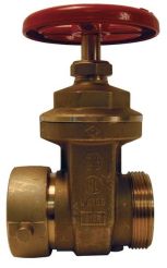 Dixon HGVW250F, Single Hydrant Gate Valve with Hand Wheel, 2-1/2" Female NST (NH) x 2-1/2" Male" NST (NH), 300 PSI, Forged Brass