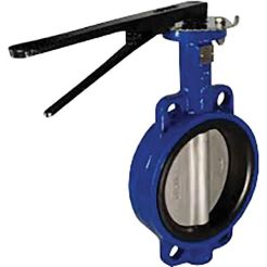 Dixon IBFVW400E, Wafer Style 150lb. Butterfly Valve with Iron Disc, 4", Ductile Iron