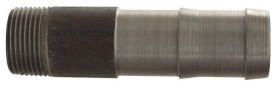Dixon KRN422, King™ Steel Round Nipple for 2 Clamps, 1/2" Hose, 1/4" NPT Thread, Unplated Steel