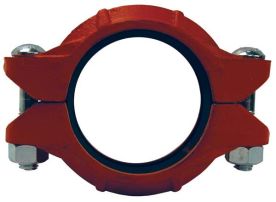 Dixon L02, Grooved Lightweight Flexible Coupling, Series L, Style 10, 2" Nominal Size, 2.375" Pipe OD, 500 PSI, Ductile Iron, EPDM Seal