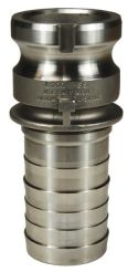 Dixon L100-E-SS, Vent-Lock™ Safety Cam & Groove Type E Adapter, 1", 316 Stainless Steel, 250 PSI