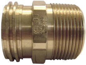 Dixon ME217, LP Gas Male Acme x Male NPT Adapter, 1-3/4" x 1-1/4", Brass
