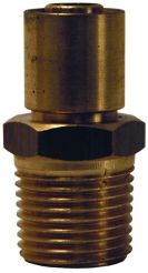 Dixon MPB-04-02, Nominal Rigid Male Pipe Fitting, 1/8" Thread, Dash 4, Brass