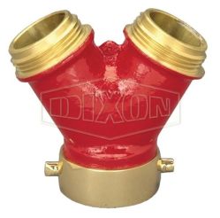 Dixon PW15F15F, Plain Wye with Pin Lugs, 1-1/2" Female NST (NH) x 1-1/2" Male" NST (NH), Brass