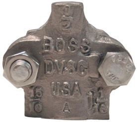 Dixon RBU9, Boss™ Clamp, 2 Bolt Type, 2 Gripping Fingers, 3/4" Hose ID, 1-10/64"-1-20/64" Hose OD, Stainless Steel