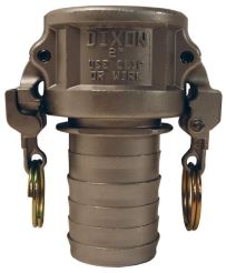 Dixon RC150EZNO, EZ Boss-Lock™ Cam & Groove Notched Type C Coupler x Hose Shank, 1-1/2", 316 Stainless Steel, 250 PSI, Buna-N