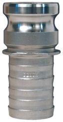 Dixon RE150NO, Boss-Lock™ Cam & Groove Notched Type E Adapter x Hose Shank, 1-1/2", 316 Stainless Steel, 250 PSI