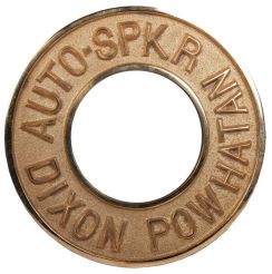 Dixon REP400AS/SP, Round Identification Plate, 4" Pipe ID, 9-1/4" OD, Brass