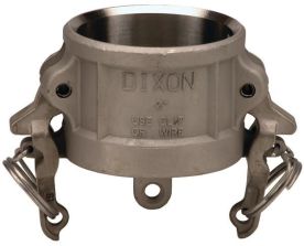 Dixon RH125BL, Boss-Lock™ Cam & Groove Type H Dust Cap, 1-1/4", 316 Stainless Steel, Buna-N