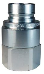 Dixon V10BF10-E, V-Series Snap-Tite H/IH Interchange Unvalved Female Plug, 1-1/4"-11 BSPP, 1-1/4" Body, 1-7/8" Hex, 2.22" Length, 5000 PSI, Steel