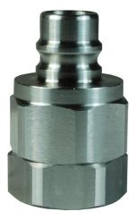 Dixon V10BF10-SS-E, V-Series Snap-Tite H/IH Interchange Unvalved Female Plug, 1-1/4"-11 BSPP, 1-1/4" Body, 1-7/8" Hex, 2.22" Length, 3000 PSI, 316 Stainless Steel